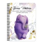 Személyre szabható - Tündéri lila elefánt mintás füzet