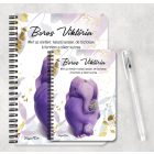 Személyre szabható - Tündéri lila elefánt mintás füzet