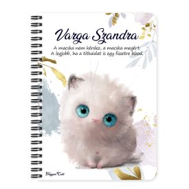 Személyre szabható - Hógolyó - Cuki cicus mintás füzet