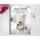 Személyre szabható - Kakaós Koala mintás füzet