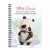 Személyre szabható - Kávés Panda mintás füzet