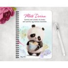 Személyre szabható - Kávés Panda mintás füzet