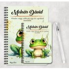 Személyre szabható - Cuki breki béka mintás füzet