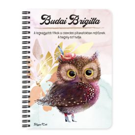 Személyre szabható - Cuki kalapos bagoly mintás füzet