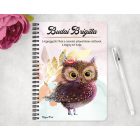 Személyre szabható - Cuki kalapos bagoly mintás füzet