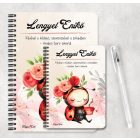 Személyre szabható - Kávézós katicabogár mintás füzet