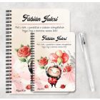 Személyre szabható - Lufis katica mintás füzet