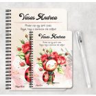 Személyre szabható - Katica virágcsokorral mintás füzet