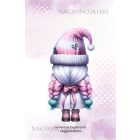 Személyre szabható - Tündéri két oldalas Fodrász manólány mintás füzet