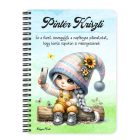 Személyre szabható - Selfie napraforgós manó lány mintás füzet