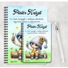 Személyre szabható - Selfie napraforgós manó lány mintás füzet