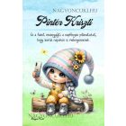 Személyre szabható - Selfie napraforgós manó lány mintás füzet