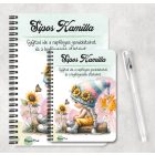 Személyre szabható - Pillangós napraforgós manó lány mintás füzet