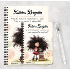 Személyre szabható - Kávé és könyvek őszi Könyvmoly lány mintás füzet