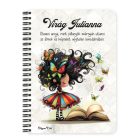 Személyre szabható - Pillangós könyv hercegnő mintás füzet