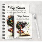 Személyre szabható - Pillangós könyv hercegnő mintás füzet