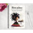 Személyre szabható - Bájos könyv hercegnő mintás füzet