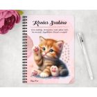 Személyre szabható - Cuki tapis vörös cicus mintás füzet