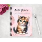 Személyre szabható - Cuki tarka cicus mintás füzet