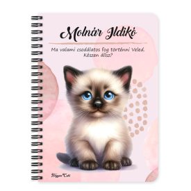 Személyre szabható - Cuki ragdoll cicus mintás füzet