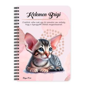 Személyre szabható - Cuki devon cicus mintás füzet