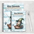 Személyre szabható - Csónakos horgász manó mintás füzet