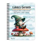 Személyre szabható - Gombás horgász manó mintás füzet