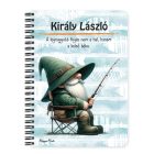 Személyre szabható - Türelmes horgász manó mintás füzet