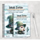 Személyre szabható - Boldog horgász manó mintás füzet