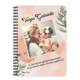   Saját fotós személyre szabható - Kedves szivecskés mintás füzet