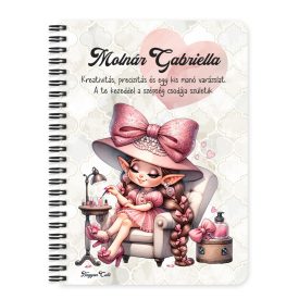   Személyre szabható - Szépséges Körmös manólány mintás füzet