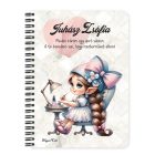 Személyre szabható - Tündéri Körmös manólány mintás füzet