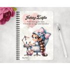 Személyre szabható - Tündéri Körmös manólány mintás füzet