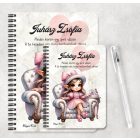 Személyre szabható - Cuki Körmös manólány mintás füzet