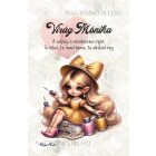 Személyre szabható - Cuki Arany Körmös manólány mintás füzet