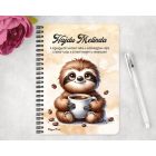 Személyre szabható - Lazulós Kávés lajhár mintás füzet