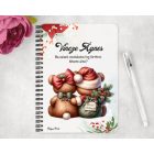 Személyre szabható - Karácsonyi Teddy maci - együtt (tábla) mintás füzet