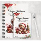 Személyre szabható - Karácsonyi Teddy maci (ajándékok) mintás füzet