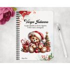 Személyre szabható - Karácsonyi Teddy maci (ajándékok) mintás füzet