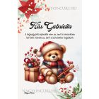 Személyre szabható - Karácsonyi Teddy maci (fahéj) mintás füzet