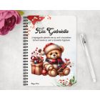 Személyre szabható - Karácsonyi Teddy maci (fahéj) mintás füzet