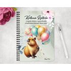 Személyre szabható - Cuki lufis capybara mintás füzet