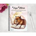 Személyre szabható - Könyvmoly capybara mintás füzet