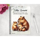Személyre szabható -Capybara és a kölykök mintás füzet