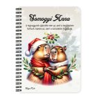 Személyre szabható - Cuki Karácsonyi capybara pár mintás füzet