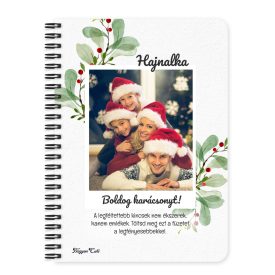   Saját fotós, személyre szabható - Karácsony mintás füzet