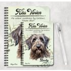 Személyre szabható - Briard kutya portré mintás füzet