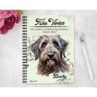 Személyre szabható - Briard kutya portré mintás füzet