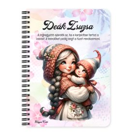   Személyre szabható - Cuki Anya manó és Lánykája mintás füzet