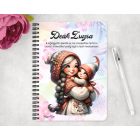 Személyre szabható - Cuki Anya manó és Lánykája mintás füzet